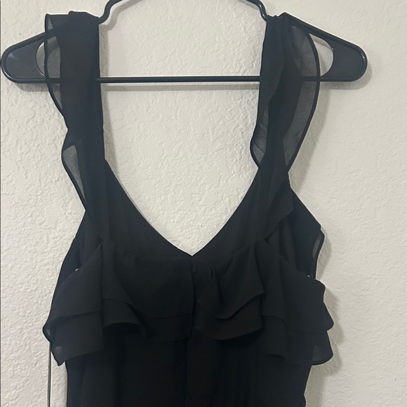 Lulu's Black Ruffle Maxi Dress - Picture 8 of 8